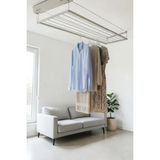 Askur Tavana Monte Asansörlü Çamaşır Kurutma Askısı 70x144 cm 6 Askı İpi Beyaz