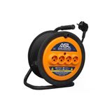 Asl -1020 20 Metre 4 Priz Girişli Makaralı Uzatma Kablosu 3000W 3X1.5mm