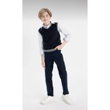 ASL GOLF CLUB Erkek Çocuk Düz Paça Cepli Siyah Basic Düz Gabardin Okul Pantolonu
