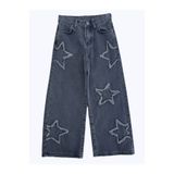 ASL GOLF CLUB Kiz Çoçuk Gri Wide Leg Jean Pantolon
