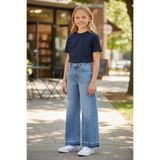 ASL GOLF CLUB Kız Çocuk Wide Leg Kot Pantolon %100 Pamuk Rahat Kalıp Denim Pantolon