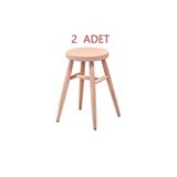Asl Home Ahşap Tabure Hamtabure 45Cm 2 Adet