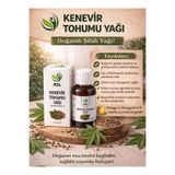 ASL Kenevir Yağı 50 ml | %100 Soğuk Sıkım | KENDİR | Katkısız | Cam Şişe | İçilebilir.