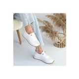 ASL SHOES STORE Ortopedik Tabanlı Günlük Yumuşak Rahat Kadın Cilt Ipli Laser Babet Ayakkabı
