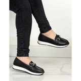 Asl Shoes Store Ortopedik Tabanlı Kadın Cilt Tokalı Rahat Hafif Günlük Casual Ayakkabı - Siyah