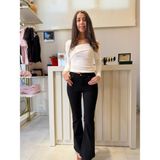 Asl Woman Kadın Yüksek Bel Siyah Ispanyol Paça Jean Pantolon – Toparlayıcı Fit - 31