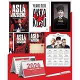 Asla Vazgeçme - Ayraç - Kartpostal - Poster - Anka Kuşu - 2026 Ajanda Kalpaklı - Ata Ahşap Duvar Takvimi - Masa Takvimi