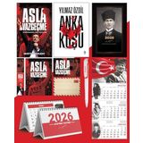 Asla Vazgeçme - Ayraç - Kartpostal - Poster - Anka Kuşu - 2026 Ajanda Kalpaklı - Ay Yıldız Duvar Takvimi - Masa Takvimi