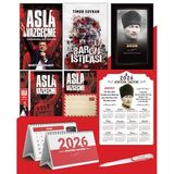 Asla Vazgeçme - Ayraç - Kartpostal - Poster - Baron İstilası - 2026 Ajanda Komutan - Kalpaklı Ahşap Duvar Takvimi - Masa Takvimi