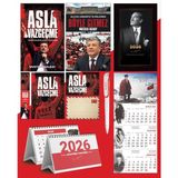 Asla Vazgeçme - Ayraç - Kartpostal - Poster - Böyle Gitmez - 2026 Ajanda Istikbal - Sakarya Duvar Takvimi - Masa Takvimi