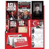 Asla Vazgeçme - Ayraç - Kartpostal - Poster - Böyle Gitmez - 2026 Ajanda Kalpaklı - Ay Yıldız Duvar Takvimi - Masa Takvimi