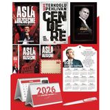 Asla Vazgeçme - Ayraç - Kartpostal - Poster - Cendere - 2026 Ajanda Gazi Paşa - Ayyıldız Ahşap Duvar Takvimi - Masa Takvimi