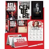 Asla Vazgeçme - Ayraç - Kartpostal - Poster - Cendere - 2026 Ajanda İstikbal - İstikbal Ahşap Duvar Takvimi - Masa Takvimi