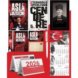 Asla Vazgeçme - Ayraç - Kartpostal - Poster - Cendere - 2026 Ajanda Kalpaklı - Ay Yıldız Duvar Takvimi - Masa Takvimi