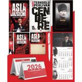 Asla Vazgeçme - Ayraç - Kartpostal - Poster - Cendere - 2026 Ajanda Komutan - Gazi Duvar Takvimi - Masa Takvimi