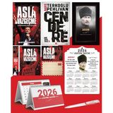 Asla Vazgeçme - Ayraç - Kartpostal - Poster - Cendere - 2026 Ajanda Komutan - Kalpaklı Ahşap Duvar Takvimi - Masa Takvimi