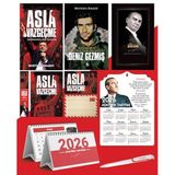 Asla Vazgeçme - Ayraç - Kartpostal - Poster - Deniz Gezmiş - 2026 Ajanda Gazi Paşa - Ayyıldız Ahşap Duvar Takvimi - Masa Takvimi