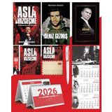 Asla Vazgeçme - Ayraç - Kartpostal - Poster - Deniz Gezmiş - 2026 Ajanda Gazi Paşa - Imza Duvar Takvimi - Masa Takvimi
