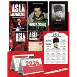 Asla Vazgeçme - Ayraç - Kartpostal - Poster - Deniz Gezmiş - 2026 Ajanda Komutan - Kalpaklı Ahşap Duvar Takvimi - Masa Takvimi
