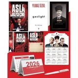 Asla Vazgeçme - Ayraç - Kartpostal - Poster - Gaslight - 2026 Ajanda Kalpaklı - Ata Ahşap Duvar Takvimi - Masa Takvimi