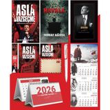 Asla Vazgeçme - Ayraç - Kartpostal - Poster - Havala - 2026 Ajanda Istikbal - Sakarya Duvar Takvimi - Masa Takvimi