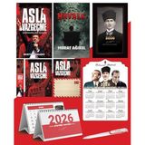 Asla Vazgeçme - Ayraç - Kartpostal - Poster - Havala - 2026 Ajanda Kalpaklı - Ata Ahşap Duvar Takvimi - Masa Takvimi
