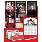 Asla Vazgeçme - Ayraç - Kartpostal - Poster - İblisi Öldür - 2026 Ajanda Kalpaklı - Ata Ahşap Duvar Takvimi - Masa Takvimi
