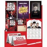Asla Vazgeçme - Ayraç - Kartpostal - Poster - Kirli Çark - 2026 Ajanda Kalpaklı - Ata Ahşap Duvar Takvimi - Masa Takvimi