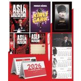 Asla Vazgeçme - Ayraç - Kartpostal - Poster - Kirli Çark - 2026 Ajanda Komutan - Gazi Duvar Takvimi - Masa Takvimi