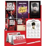 Asla Vazgeçme - Ayraç - Kartpostal - Poster - Kirli Çark - 2026 Ajanda Komutan - Kalpaklı Ahşap Duvar Takvimi - Masa Takvimi