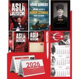 Asla Vazgeçme - Ayraç - Kartpostal - Poster - Müjdat Gezenle Kürek Çekmek - 2026 Ajanda Kalpaklı - Ay Yıldız Duvar Takvimi - Masa Takvimi