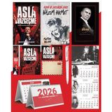 Asla Vazgeçme - Ayraç - Kartpostal - Poster - Nazım Hikmet - 2026 Ajanda Gazi Paşa - Imza Duvar Takvimi - Masa Takvimi