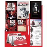 Asla Vazgeçme - Ayraç - Kartpostal - Poster - Nazım Hikmet - 2026 Ajanda Istikbal - Sakarya Duvar Takvimi - Masa Takvimi