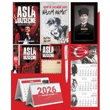 Asla Vazgeçme - Ayraç - Kartpostal - Poster - Nazım Hikmet - 2026 Ajanda Kalpaklı - Ay Yıldız Duvar Takvimi - Masa Takvimi