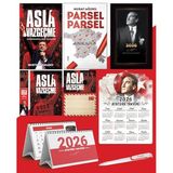 Asla Vazgeçme - Ayraç - Kartpostal - Poster - Parsel Parsel - 2026 Ajanda İstikbal - İstikbal Ahşap Duvar Takvimi - Masa Takvimi