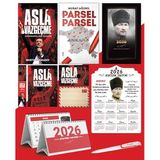 Asla Vazgeçme - Ayraç - Kartpostal - Poster - Parsel Parsel - 2026 Ajanda Komutan - Kalpaklı Ahşap Duvar Takvimi - Masa Takvimi