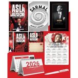 Asla Vazgeçme - Ayraç - Kartpostal - Poster - Sarmal - 2026 Ajanda İstikbal - İstikbal Ahşap Duvar Takvimi - Masa Takvimi