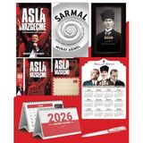 Asla Vazgeçme - Ayraç - Kartpostal - Poster - Sarmal - 2026 Ajanda Kalpaklı - Ata Ahşap Duvar Takvimi - Masa Takvimi