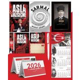 Asla Vazgeçme - Ayraç - Kartpostal - Poster - Sarmal - 2026 Ajanda Kalpaklı - Ay Yıldız Duvar Takvimi - Masa Takvimi