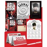 Asla Vazgeçme - Ayraç - Kartpostal - Poster - Sarmal - 2026 Ajanda Komutan - Kalpaklı Ahşap Duvar Takvimi - Masa Takvimi