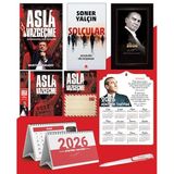 Asla Vazgeçme - Ayraç - Kartpostal - Poster - Solcular - 2026 Ajanda Gazi Paşa - Ayyıldız Ahşap Duvar Takvimi - Masa Takvimi