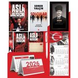 Asla Vazgeçme - Ayraç - Kartpostal - Poster - Solcular - 2026 Ajanda Kalpaklı - Ay Yıldız Duvar Takvimi - Masa Takvimi