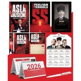 Asla Vazgeçme - Ayraç - Kartpostal - Poster - SS - 2026 Ajanda Kalpaklı - Ata Ahşap Duvar Takvimi - Masa Takvimi