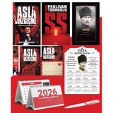 Asla Vazgeçme - Ayraç - Kartpostal - Poster - SS - 2026 Ajanda Komutan - Kalpaklı Ahşap Duvar Takvimi - Masa Takvimi
