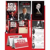 Asla Vazgeçme - Ayraç - Kartpostal - Poster - Sü-Lale Devri - 2026 Ajanda Gazi Paşa - Imza Duvar Takvimi - Masa Takvimi