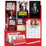 Asla Vazgeçme - Ayraç - Kartpostal - Poster - Uğur Mumcu - 2026 Ajanda İstikbal - İstikbal Ahşap Duvar Takvimi - Masa Takvimi