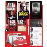 Asla Vazgeçme - Ayraç - Kartpostal - Poster - Uğur Mumcu - 2026 Ajanda Komutan - Gazi Duvar Takvimi - Masa Takvimi