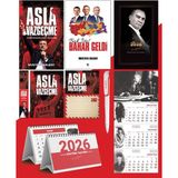 Asla Vazgeçme - Ayraç - Kartpostal - Poster ve Bak Işte Bahar Geldi - 2026 Ajanda Gazi Paşa - Imza Duvar Takvimi - Masa Takvimi