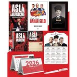 Asla Vazgeçme - Ayraç - Kartpostal - Poster Ve Bak İşte bahar Geldi - 2026 Ajanda Kalpaklı - Ata Ahşap Duvar Takvimi - Masa Takvimi
