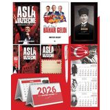 Asla Vazgeçme - Ayraç - Kartpostal - Poster ve Bak Işte Bahar Geldi - 2026 Ajanda Kalpaklı - Ay Yıldız Duvar Takvimi - Masa Takvimi